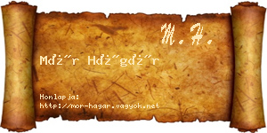 Mór Hágár névjegykártya